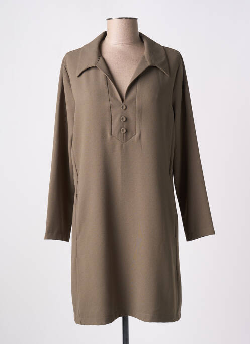 Robe mi-longue vert PAKO LITTO pour femme