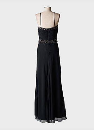 Robe longue coupe évasée sans manche noir FASHION NEW YORK femme