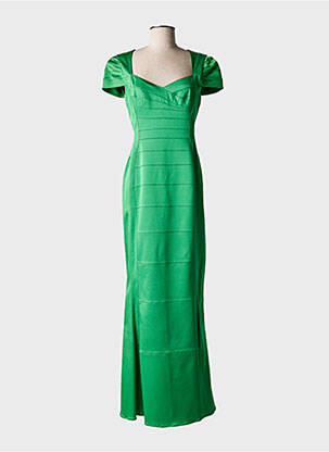 Robe longue manches courtes manches courtes vert SONJA KIEFER femme