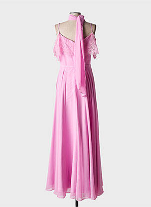 Robe longue coupe évasée sans manche rose FASHION NEW YORK femme