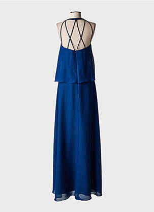 Robe longue coupe évasée sans manche bleu FASHION NEW YORK femme