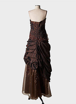 Robe longue sans manche sans manche marron MISS PARIS femme