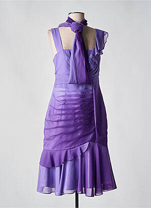Robe mi-longue sans manche sans manche violet CREATIF PARIS femme