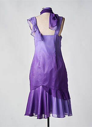 Robe mi-longue sans manche sans manche violet CREATIF PARIS femme