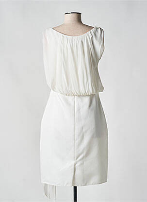 Robe mi-longue sans manche sans manche blanc FASHION NEW YORK femme
