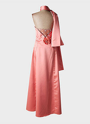Robe longue coupe évasée sans manche orange GRAND SOIR femme