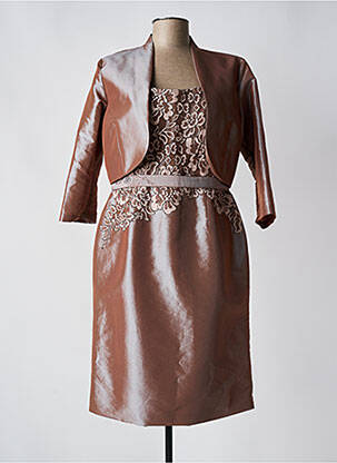 Ensemble robe broderie marron CREATIF PARIS femme