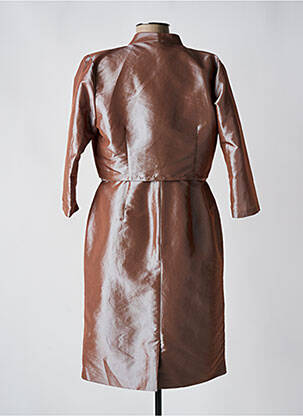 Ensemble robe coupe cintrée marron CREATIF PARIS femme