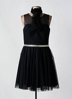 Robe mi-longue sans manche sans manche noir FASHION NEW YORK femme