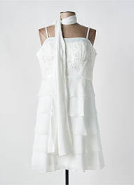 Robe courte sans manche sans manche blanc CREATIF PARIS femme