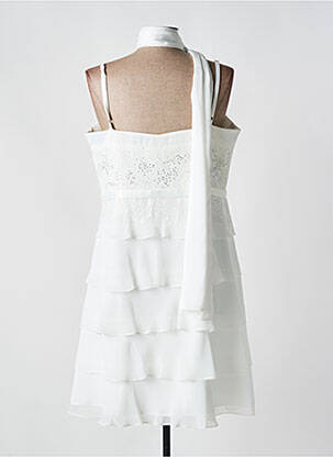 Robe courte sans manche sans manche blanc CREATIF PARIS femme