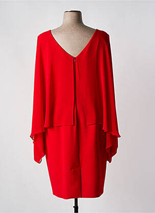 Robe mi-longue sans manche sans manche rouge TESSY femme