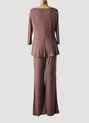 Combi-pantalon fermeture zippée au dos manches longues marron MY LITTLE PRINCESS femme