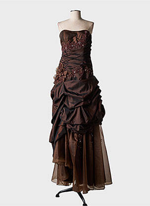 Robe longue marron MISS PARIS pour femme