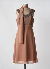 Robe mi-longue marron FASHION NEW YORK pour femme seconde vue