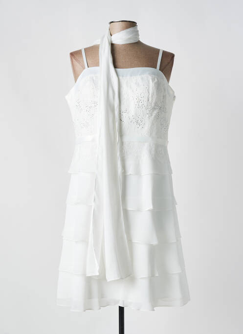 Robe courte blanc CREATIF PARIS pour femme