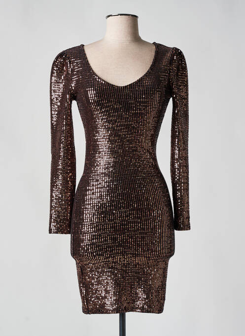 Robe courte marron MY LITTLE PRINCESS pour femme