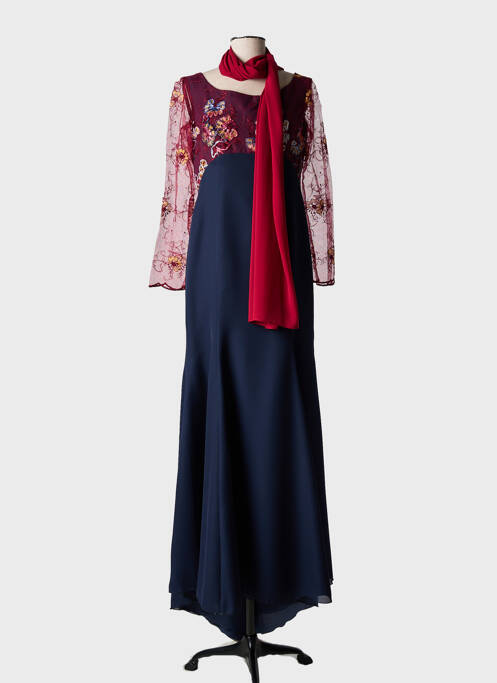 Robe longue bleu CEREMONIE pour femme