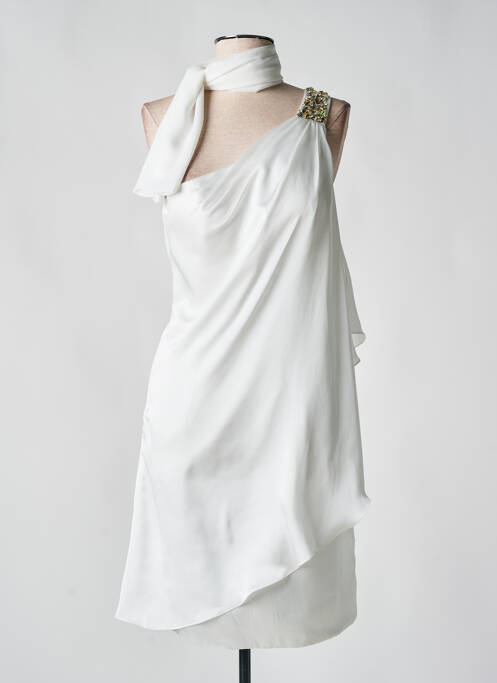 Robe mi-longue blanc FASHION NEW YORK pour femme