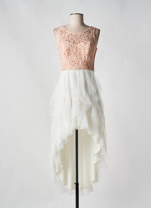 Robe mi-longue blanc NINA LOO pour femme