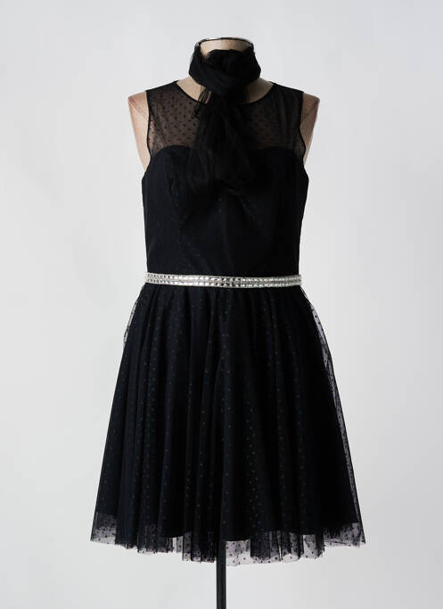 Robe mi-longue noir FASHION NEW YORK pour femme