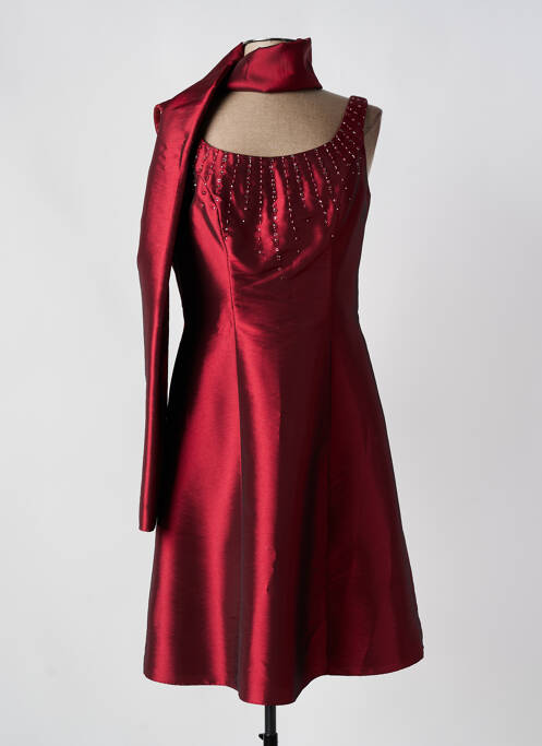 Robe mi-longue rouge FASHION NEW YORK pour femme
