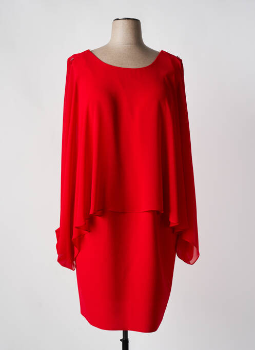 Robe mi-longue rouge TESSY pour femme