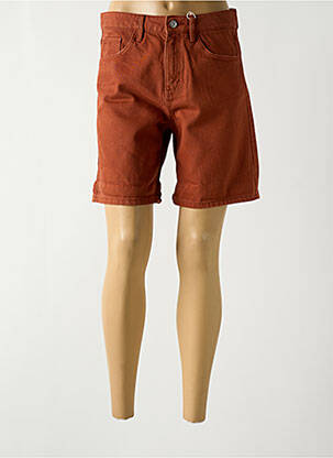 Short fermeture zippée sous rabat boutonné orange ESPRIT femme