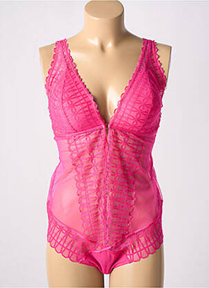 Body lingerie broderie rose MEY femme