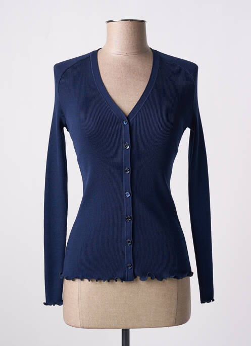 Gilet manches longues bleu OSCALITO pour femme