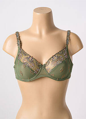 Soutien-gorge broderie haut soutien-gorge emboitant vert CHANTELLE femme