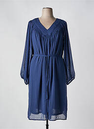 Robe mi-longue coupe fluide manches longues bleu ONLY CARMAKOMA femme