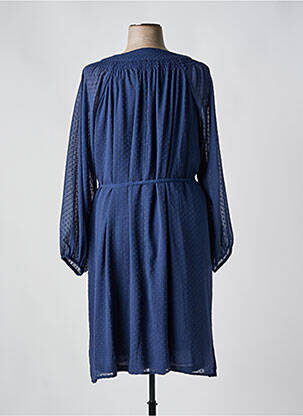 Robe mi-longue coupe fluide manches longues bleu ONLY CARMAKOMA femme