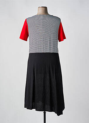 Robe mi-longue manches courtes manches courtes noir FA CONCEPT femme