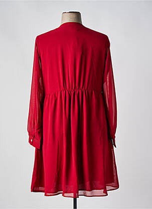 Robe courte coupe fluide manches longues rouge LA FIANCÉE femme