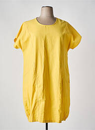Robe courte manches courtes manches courtes jaune CISO femme