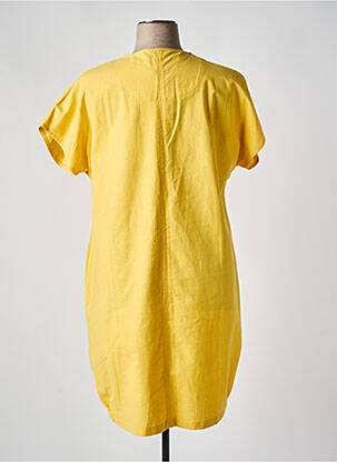 Robe courte manches courtes manches courtes jaune CISO femme