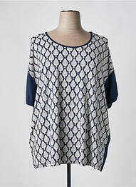 Top manches courtes manches courtes bleu YESTA femme