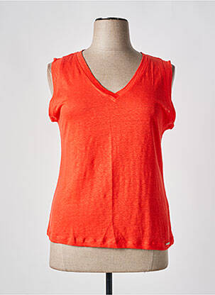 Top manches courtes manches courtes orange MALOKA femme