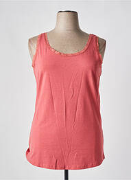 Top coupe cintrée fines bretelles rose CISO femme