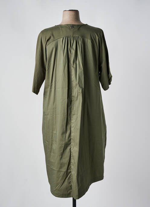 Robe mi-longue vert MAT. femme