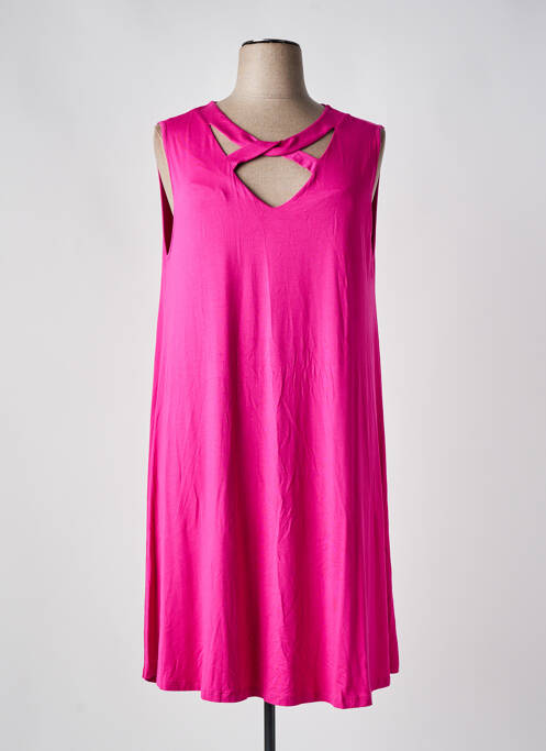 Robe mi-longue rose MALOKA pour femme