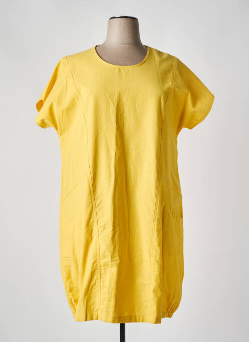 Robe courte jaune CISO pour femme