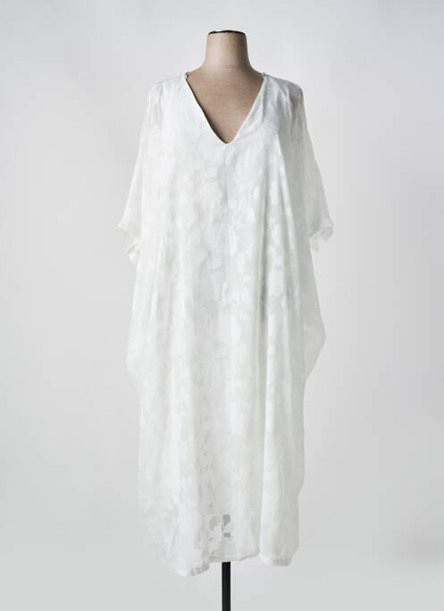 Robe mi-longue blanc LEMON MINT pour femme