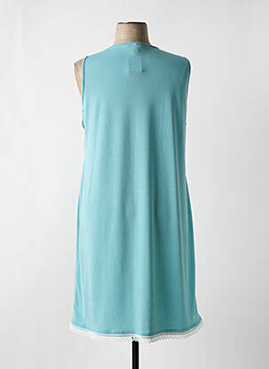 Robe mi-longue imprimé fleurs sans manche bleu GREGORY PAT femme