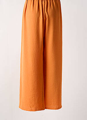 Pantalon large tissage crêpe taille normale orange QUATRE VINGT JOURS femme