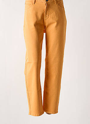 Jeans coupe droite stretch taille normale jaune CISO femme