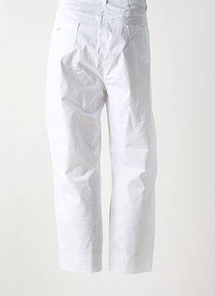 Pantalon 7/8 tissage popeline blanc MALOKA femme