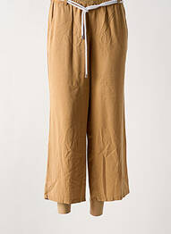 Pantalon large tissage popeline taille normale marron STARK femme