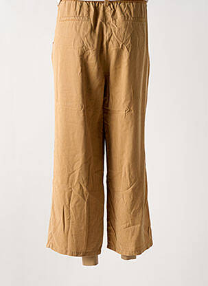 Pantalon large tissage popeline taille normale marron STARK femme
